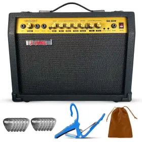 5 Core 782003460660 Guitar Amp 50 Watt Electric Amplifier W Built In 8 Inch Speaker Portable Mini