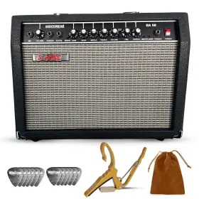 5 Core 810047169246 Guitar Amp 50w Electric Portable Mini Amplifier W Built In 8 Inch Speaker