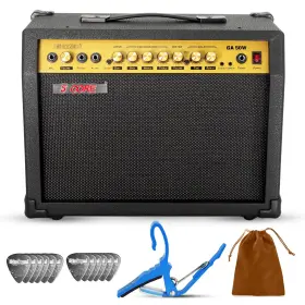 5 Core 810144134437 Guitar Amp 50w Electric Portable Mini Amplifier W Built In 8 Inch Speaker