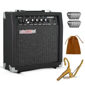 D0102x3qcxw-404632 5 Core Guitar Amp 20w Electric Portable Mini Amplifier W Built In 6.5 Inch Speaker A