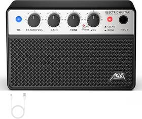 Aklot 726084652569 Mini Bass Amp Small Guitar Amplifier 10w Portable Recharged Electric