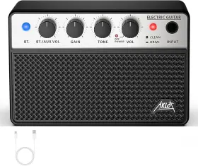 Aklot 726084652569 Mini Bass Amp Small Guitar Amplifier 10w Portable Recharged Electric
