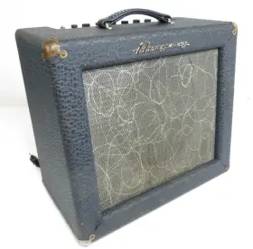 518d Ampeg Ampeq 1959 Dolphin Ii Bass Amp Random Navy Flair Vintage Wow