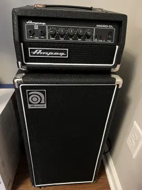 100w Ampeg 663961035285 Micro Cl 2x10 Inch Mini Bass Stack Black Local Pick Up Only