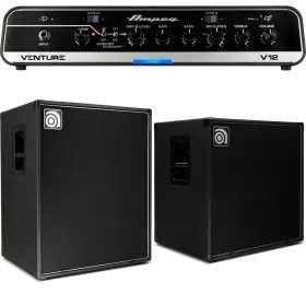 Ventv12410-115 Ampeg Venture V12 1 200-watt Bass Head With 4x10 Inch Cabinet And 1x15