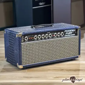 072-phoenix Amplified Nation Phoenix Fury 50w Head Blue Croc
