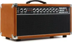 Tdd.50.h.gb.fb.ss.01 Amplified Nation Trem-drive Deluxe 50-watt Tube Head - Golden Brown Suede