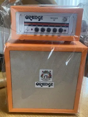 Oa-amp-2 Axe Heaven 661239451362 Miniature Orange Rocker 30 Stack Amp Model Replica Neat