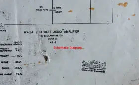 Mx-24 Ballantyne Model Mx 24 Royal Sound Master Tube Amplifiers Schematic Diagram