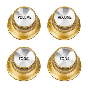 Banworks Jt-xn-09 Ft60s Guitar Control Knobs 24-spline Imperial Golden With Silver Top