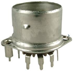 Belton Vt9-pt-c 9 Pin Vacuum Tube Socket Miniature Micalex Top Mount With Shield Base