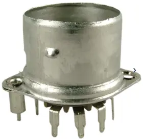 Vt9-pt-c Belton 9 Pin Vacuum Tube Socket Miniature Micalex Top Mount With Shield Base Vt9-pt-c Belton 9 Pin Vacuum Tube Socket Miniature Micalex Top Mount With Shield Base