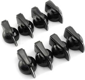 Bllndx Chknob-bl-8-re Chicken Head Knob 8pcs Black Vintage Guitar Amplifier Potentiometer
