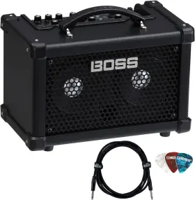 Boss 840262232500 Dual Cube Lx Portable Bass Guitar Combo Amplifier With Instrument Cable