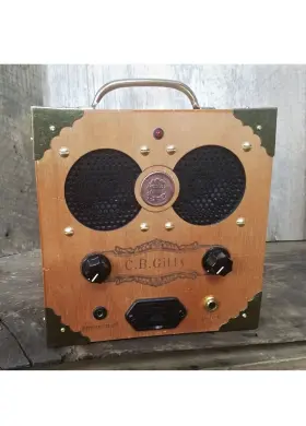 52-006-29 C. B. Gitty The Inch Copper Cent Cigar Box Amplifier Vintage Coin Classic Look Awesome Sound