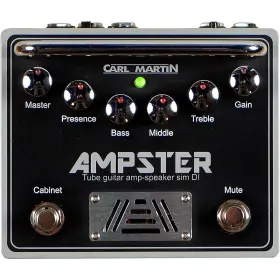 00911071 Carl Martin Ampster Tube Guitar Amp Speaker Sim Di Effects Pedal Black