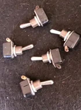 110-73 Carling Five Spst Toggle Switches Long Batt Handle - See Description