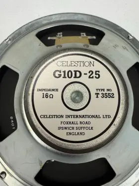 G10d-25 Celestion T3552 Guitar Speaker Made In England 10 Inch 16 Ohm 25 Watt