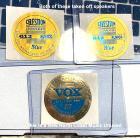 Celestion T530 Speaker Bell Sticker Emblems - G12 Uk And Vintage Vox Foil 3 Pieces