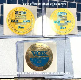 T530 Celestion Speaker Bell Sticker Emblems - G12 Uk And Vintage Vox Foil 3 Pieces