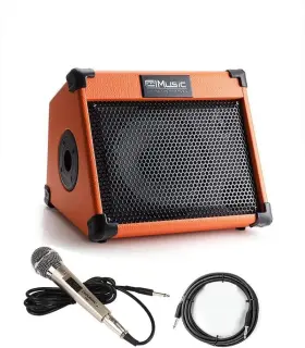 Coolmusic 445005852859 Acoustic Guitar Amplifier 20 Watt Bluetooth Amp For With Reverb