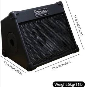 Coolmusic 768452831763 40 Watt Bluetooth Speaker Rechargeable Portable Acoustic Guitar Amp