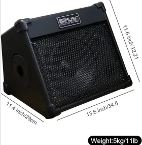 Coolmusic 768452831763 40 Watt Bluetooth Speaker Rechargeable Portable Acoustic Guitar Amp
