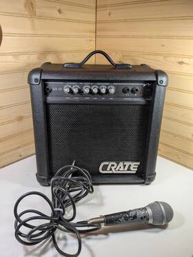 Crate Atr30 Vintage Gx15 Guitar Combo Amp And Cardioid Microphone Both Tested