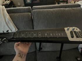 Crate Rls-1 Rogue Lap Steel Guitar With Stand And Acoustic Electric Amplifier