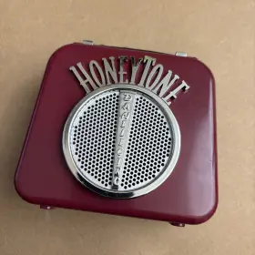 N10bu Danelectro Honeytone 1.5 Watts Battery Operated Portable Mini Amp Burgundy