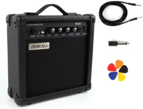 Demusea 726084711235 20w Pro Electric Guitar Black Amplifier Amp Practice Small Portable Travel Mini