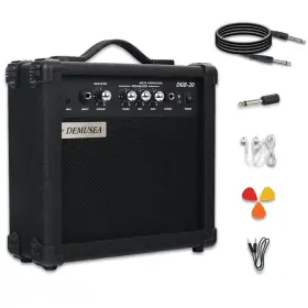 Ga-003 Demusea 20w Electric Bass Amplifier Black Amp Portable Travel Beginner Practice Ga-003 Demusea 20w Electric Bass Amplifier Black Amp Portable Travel Beginner Practice