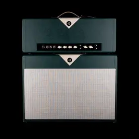 85div005 Divided By 13 Pre Owned 2007 Ftr37 Green/cream Guitar Amp Head And 2x12 Inch Cab Wit