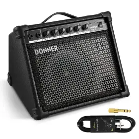 Dka-20 Donner Ec1257 Piano Keyboard Amplifier 20w Electric Guitar Drum Amp 2 Channel