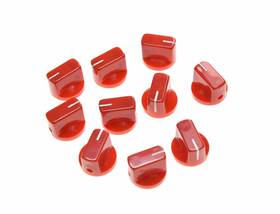 Dopro K027-dopro 10pcs Guitar Amp Effect Pedal Knobs Pointer Knob With Set Screw Red