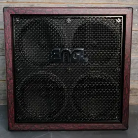 Engle412vgbctm Engl E412vgb Custom Shop Straight 4x12 Inch Guitar Speaker Cabinet - Red Snakeskin