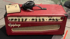 Triggerman100-0903-u Epiphone Triggerman 100h Dsp 100-watt Head - Ox Blood With Footswitch