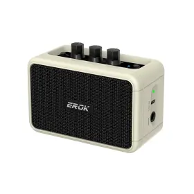 Ek-ag-04-beige Erok Ag-04 Mini Electric Guitar Amp 5w Practice Amplifier With Clean And