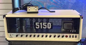 5150iconic80whead-0819-u Evh 5150 Iconic Series 80-watt Tube Guitar Head - Ivory With Footswitch