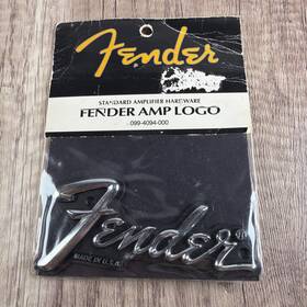 Fender 099-4094-000 Nos Amp Logo Made In Usa Vintage 1980s-90s Chrome