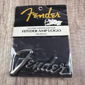 099-4094-000 Fender Nos Amp Logo Made In Usa Vintage 1980s-90s Chrome