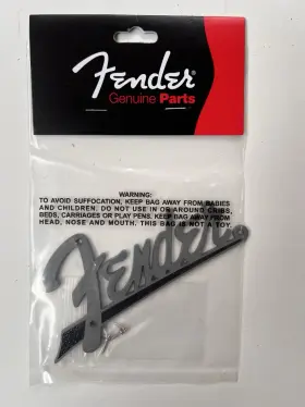 0994095000 Fender Flat Amp Logo Black For Amps Screws Included Mpn