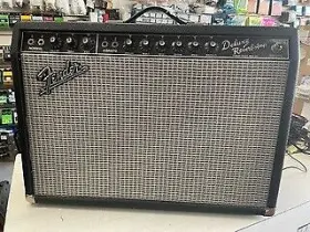 65deluxereverb Fender 1965 Black Face Deluxe Reverb 1 X12 Inch Weber Spkr Electric Guitar Amplifier