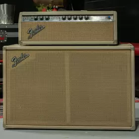 6g7-a Fender 1963 Blackface Transition Period Bandmaster Amp Head With Matching Cabinet