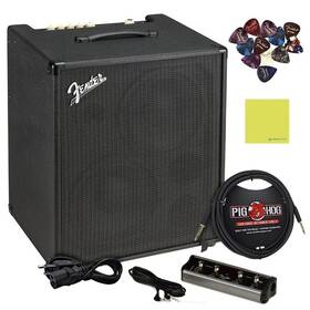 Fender 810139692140 Rumble Stage 800 Bass Guitar Amp 120v Black Bundle With Pig Hog-open Box