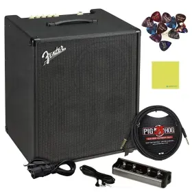 Fender 810139692140 Rumble Stage 800 Bass Guitar Amp 120v Black Bundle With Pig Hog-open Box