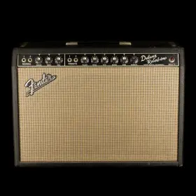 85fen083 Fender Vintage 1966 Deluxe Reverb Guitar Amp Combo With Cover