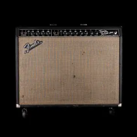 85fen123 Fender Vintage 1966 Twin Reverb Black Guitar Amp Combo #a03334