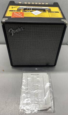 Fender 885978288137 Rumble 100 V3 1x12 100w Bass Combo Amplifier Bundle