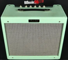 Fender 885978701179 Blues Junior Limited Edition Surf Green Guitar Tube Combo Amplifier Amp